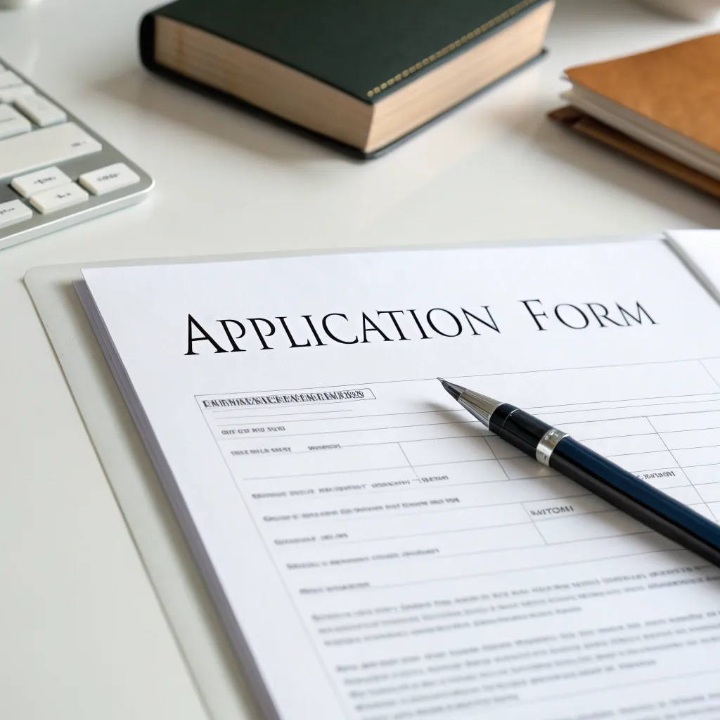 Image of an application form